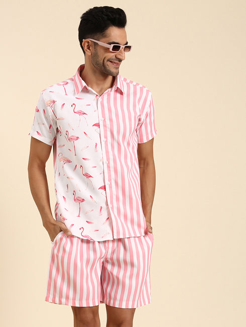 Pink & White Printed Co-Ord Set